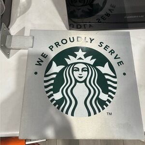 Starbucks Green and White Logo Sign